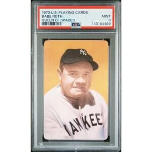1973 Smithsonian Museum Playing Cards Babe Ruth Queen of Spades